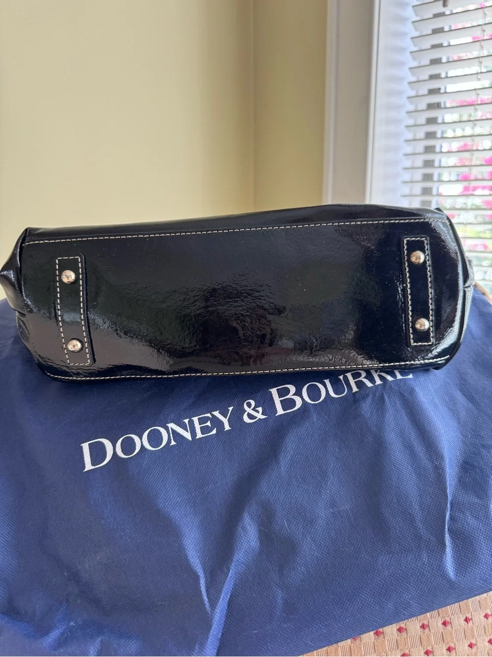 Dooney & Bourke Black Patent Leather Hobo